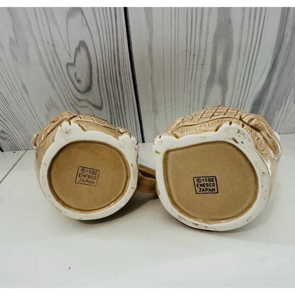 VTG Enesco 1982 Japan Cat Set - Salt & Pepper Shakers, Toothpick, Creamer/Sugar - Picture 6 of 8